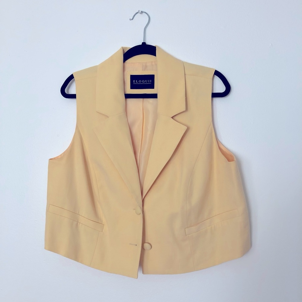 Light Yellow Crop Vest